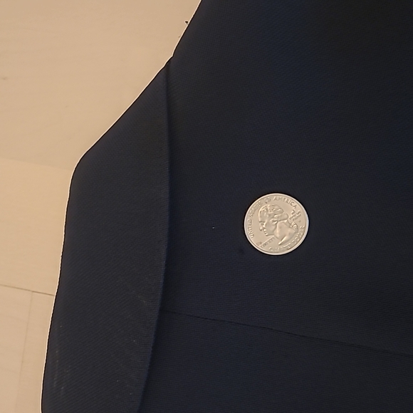 1970s VTG Levi's Sta-Prest Navy Acrion Suit Jacket with Gold Buttons - Picture 14 of 17